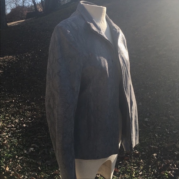 Brandon Thomas Python 🐍 print leather jacket - Picture 6 of 8